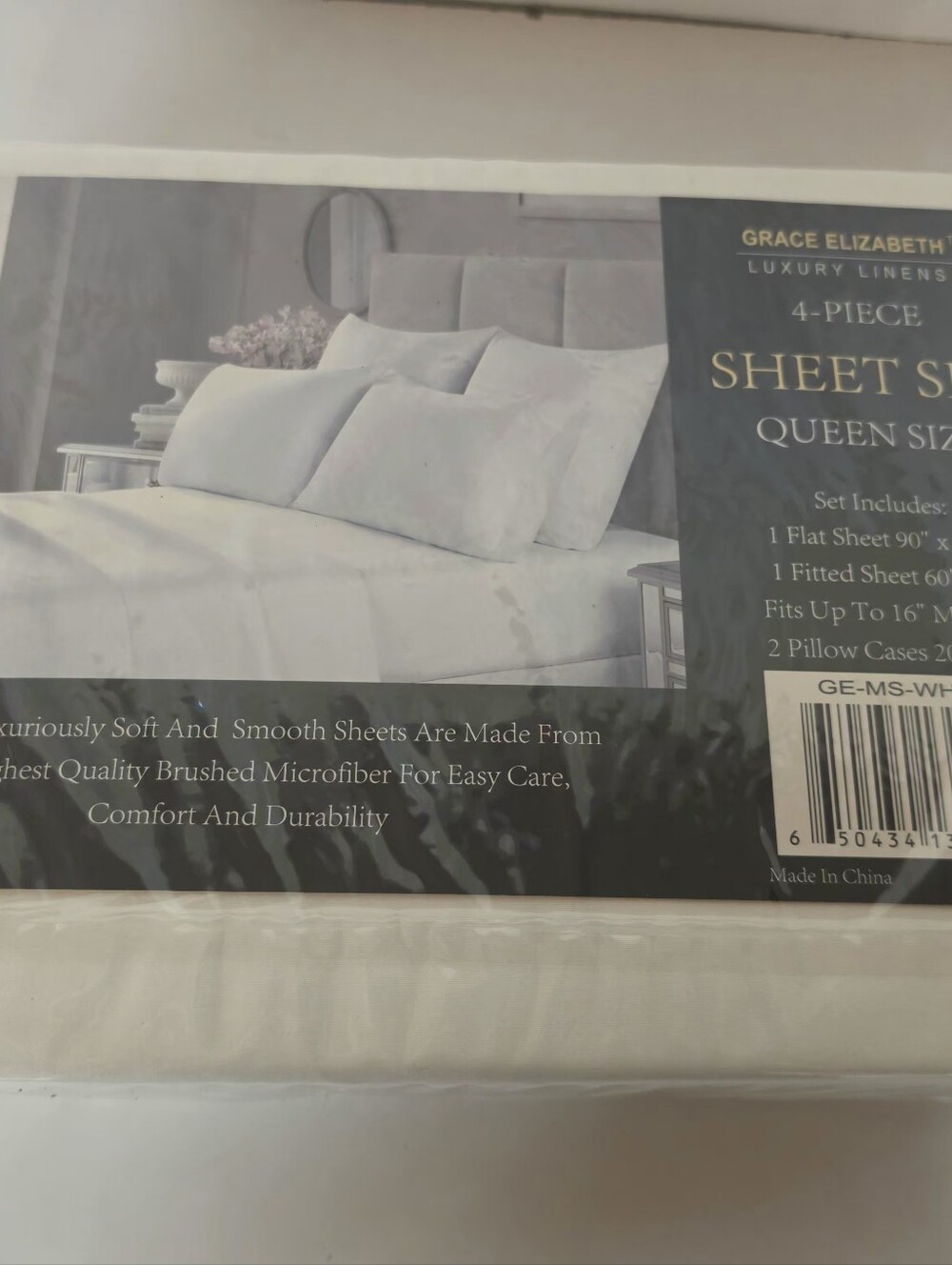 Grace Elizabeth 4 Piece Queen Size Sheet Set Brand New